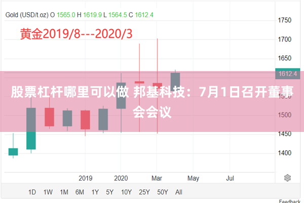 股票杠杆哪里可以做 邦基科技：7月1日召开董事会会议